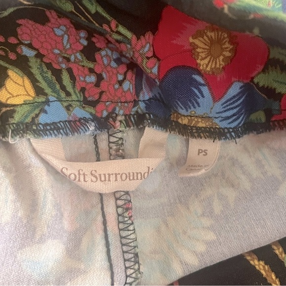 Soft Surroundings In Bloom Floral Slim Ankle Pants Tummy Control Petite Small - Picture 5 of 5